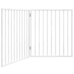 Barrière pour chien pliable à 2 panneaux Blanc 160 cm Bois de peuplier 561428561428