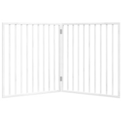 Barrière pour chien pliable à 2 panneaux Blanc 160 cm Bois de peuplier 561428561428