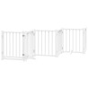 Barrière pour chiens avec porte 6 panneaux bois de sapin massif 561430561430