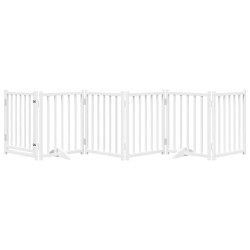 Barrière pour chiens avec porte 6 panneaux bois de sapin massif 561430561430