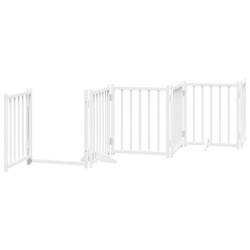 Barrière pour chiens avec porte 6 panneaux bois de sapin massif 561430561430