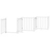 Barrière pour chiens avec porte 6 panneaux bois de sapin massif 561430561430