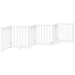 Barrière pour chiens avec porte 6 panneaux bois de sapin massif 561430561430