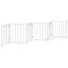 Barrière pour chiens avec porte 6 panneaux bois de sapin massif 561430561430