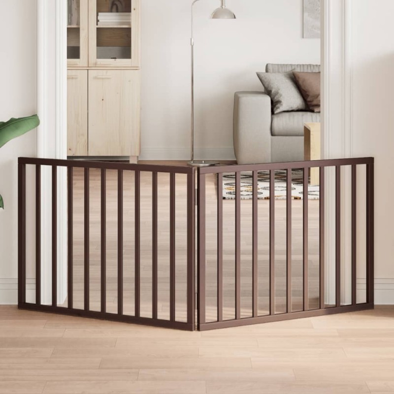 Barrière pour chien pliable 2 panneaux 160 cm bois de peuplier 561431561431