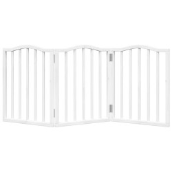 Barrière pour chien pliable 3 panneaux 150 cm bois de peuplier 561432561432