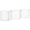 Barrière pour chiens et porte 6 panneaux blanc bois de peuplier 561434561434