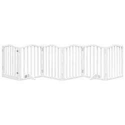 Barrière pour chiens et porte 6 panneaux blanc bois de peuplier 561434561434
