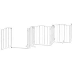 Barrière pour chiens et porte 6 panneaux blanc bois de peuplier 561434561434