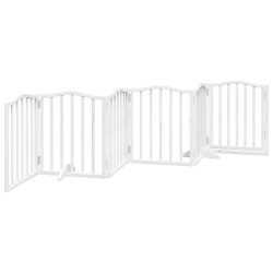 Barrière pour chiens et porte 6 panneaux blanc bois de peuplier 561434561434