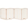 Barrière pour chiens avec porte 4 panneaux bois de peuplier 561436561436