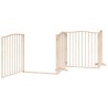 Barrière pour chiens avec porte 4 panneaux bois de peuplier 561436561436