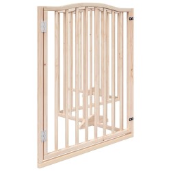 Barrière pour chiens avec porte 4 panneaux bois de peuplier 561436561436
