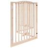 Barrière pour chiens avec porte 4 panneaux bois de peuplier 561436561436