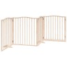 Barrière pour chiens avec porte 4 panneaux bois de peuplier 561436561436