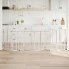 Barrière pour chiens et porte 6 panneaux blanc bois de peuplier 561437561437