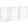 Barrière pour chiens et porte 6 panneaux blanc bois de peuplier 561437561437