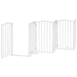 Barrière pour chiens et porte 6 panneaux blanc bois de peuplier 561437561437