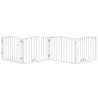Barrière pour chiens et porte 4 panneaux blanc bois de peuplier 561438561438