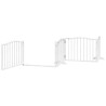 Barrière pour chiens et porte 4 panneaux blanc bois de peuplier 561438561438