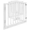 Barrière pour chiens et porte 4 panneaux blanc bois de peuplier 561438561438