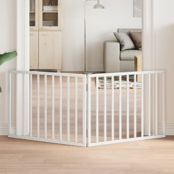 Barrière pour chien pliable à 2 panneaux Blanc 160 cm Bois de peuplier 561441561441