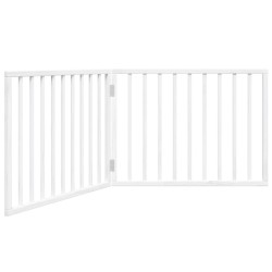 Barrière pour chien pliable à 2 panneaux Blanc 160 cm Bois de peuplier 561441561441