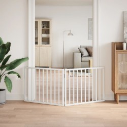 Barrière pour chien pliable à 2 panneaux Blanc 160 cm Bois de peuplier 561441561441