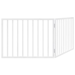 Barrière pour chien pliable à 2 panneaux Blanc 160 cm Bois de peuplier 561441561441