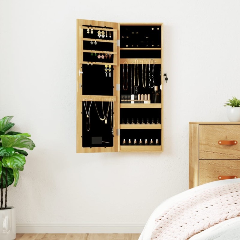 Armoire à bijoux avec miroir et éclairage LED mural 561446561446