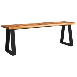 Banc avec bord vivant 140 cm bois d'acacia massif 561451561451