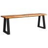 Banc avec bord vivant 140 cm bois d'acacia massif 561451561451
