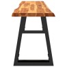Banc avec bord vivant 140 cm bois d'acacia massif 561451561451