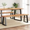 Banc avec bord vivant 160 cm bois d'acacia massif 561452561452
