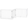 Barrière pour chiens et porte 4 panneaux blanc bois de peuplier 561468561468