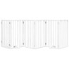 Porte pour chien pliable à 6 panneaux, blanche, 300 cm, bois de peuplier 561469561469