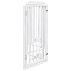 Porte pour chien pliable à 6 panneaux, blanche, 300 cm, bois de peuplier 561469561469