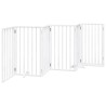 Porte pour chien pliable à 6 panneaux, blanche, 300 cm, bois de peuplier 561469561469