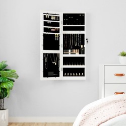 Armoire à bijoux avec miroir et éclairage LED mural blanc 561470561470