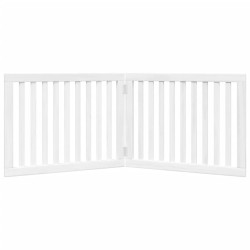 Barrière pour chien pliable 2 panneaux 160 cm bois de peuplier 561472561472
