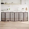 Barrière pour chiens avec porte 6 panneaux bois de peuplier 561474561474