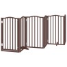 Barrière pour chiens avec porte 6 panneaux bois de peuplier 561474561474
