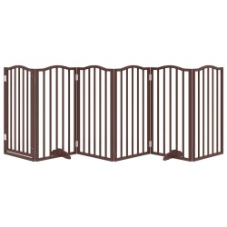 Barrière pour chiens avec porte 6 panneaux bois de peuplier 561474561474