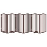Barrière pour chiens avec porte 6 panneaux bois de peuplier 561474561474