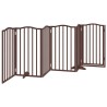 Barrière pour chiens avec porte 6 panneaux bois de peuplier 561474561474
