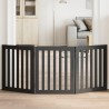 Barrière pour chien pliable 3 panneaux noir bois de peuplier 561478561478