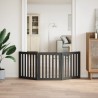 Barrière pour chien pliable 3 panneaux noir bois de peuplier 561478561478