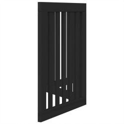Barrière pour chien pliable 3 panneaux noir bois de peuplier 561478561478