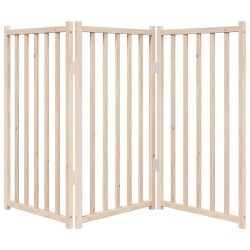 Barrière pour chien pliable à 3 panneaux 150 cm Bois massif Sapin 561479561479