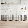Porte pour chien pliable à 4 panneaux, noire, 320 cm, bois de peuplier 561483561483